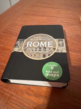 The Little Black Book Of Rome Travel Guide Maps Easy To Carry 4.5”x6” Hardcover